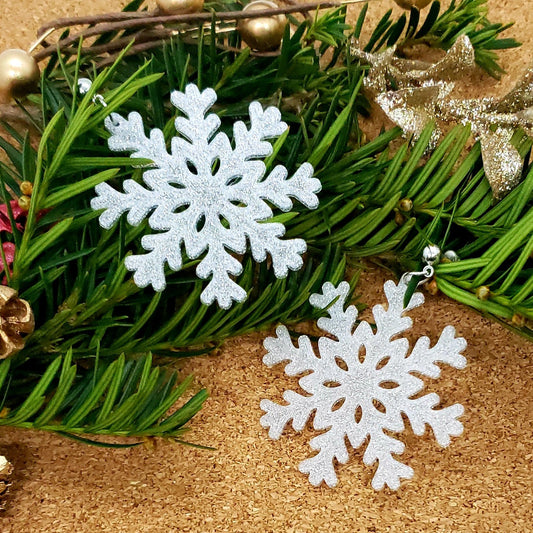 Frozen Elegance Snowflake Earrings
