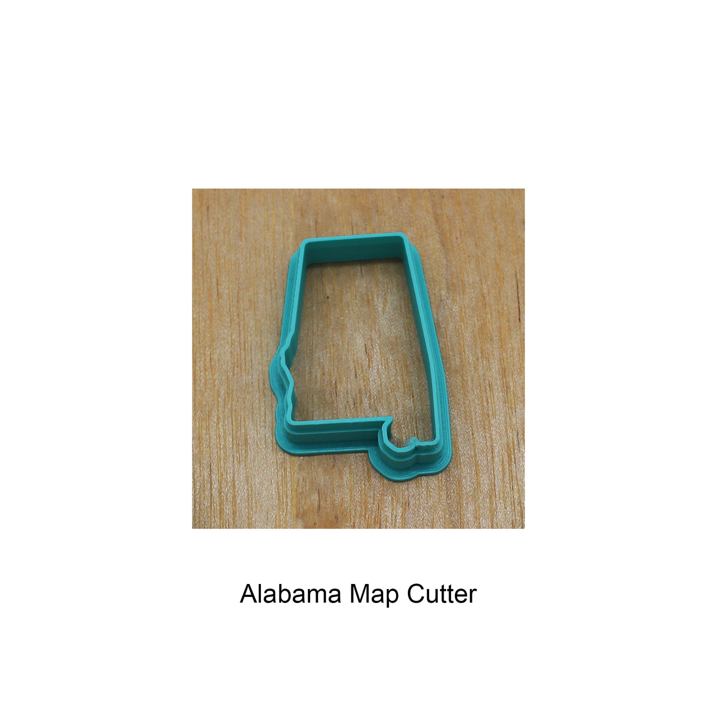 Alabama Map Cookie Cutter with A Logo and Roll Tide Embossing Stamp Options for Cookies, Ceramics, Pottery, Polymer Clay, Fondant - Multi-Medium Craft & Baking Tool