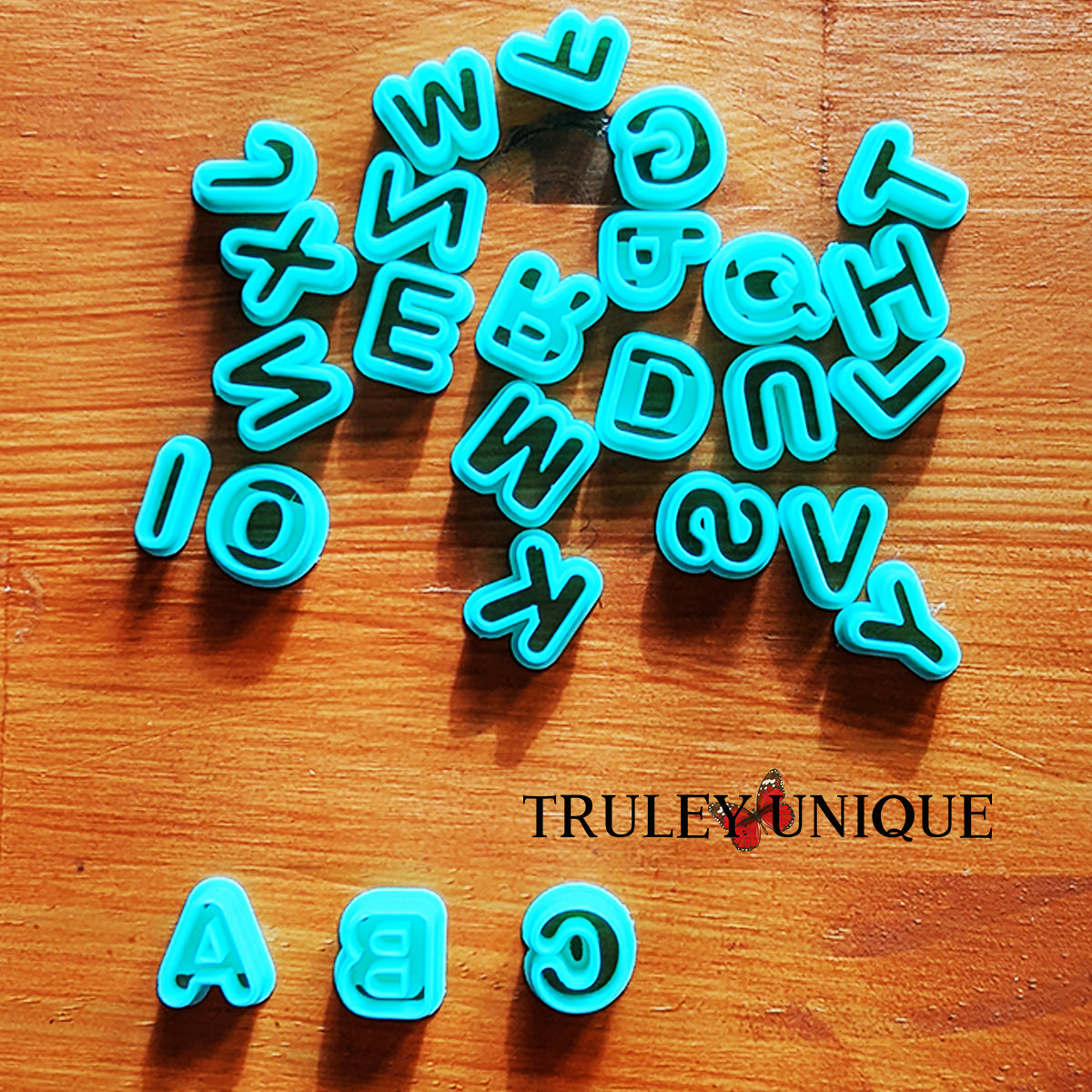 Arial Rounded Font Letters Cookie Cutter Set for Cookies, Ceramics, Pottery, Polymer Clay, Fondant - Multi-Medium Craft & Baking Tools