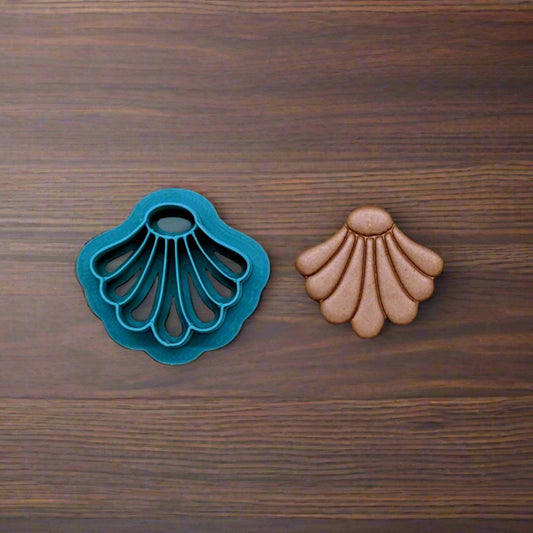 Flower Fan Cookie Cutter for Ceramics, Pottery, Polymer Clay, Fondant - Multi-Medium Craft & Baking Tool