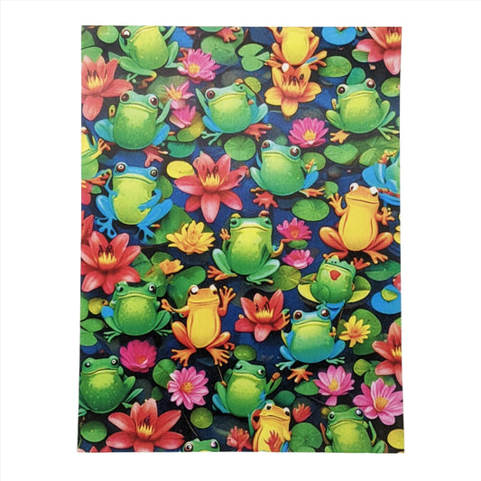 Colorful Frogs and Lily Pads Water-Soluble Transfer Sheet