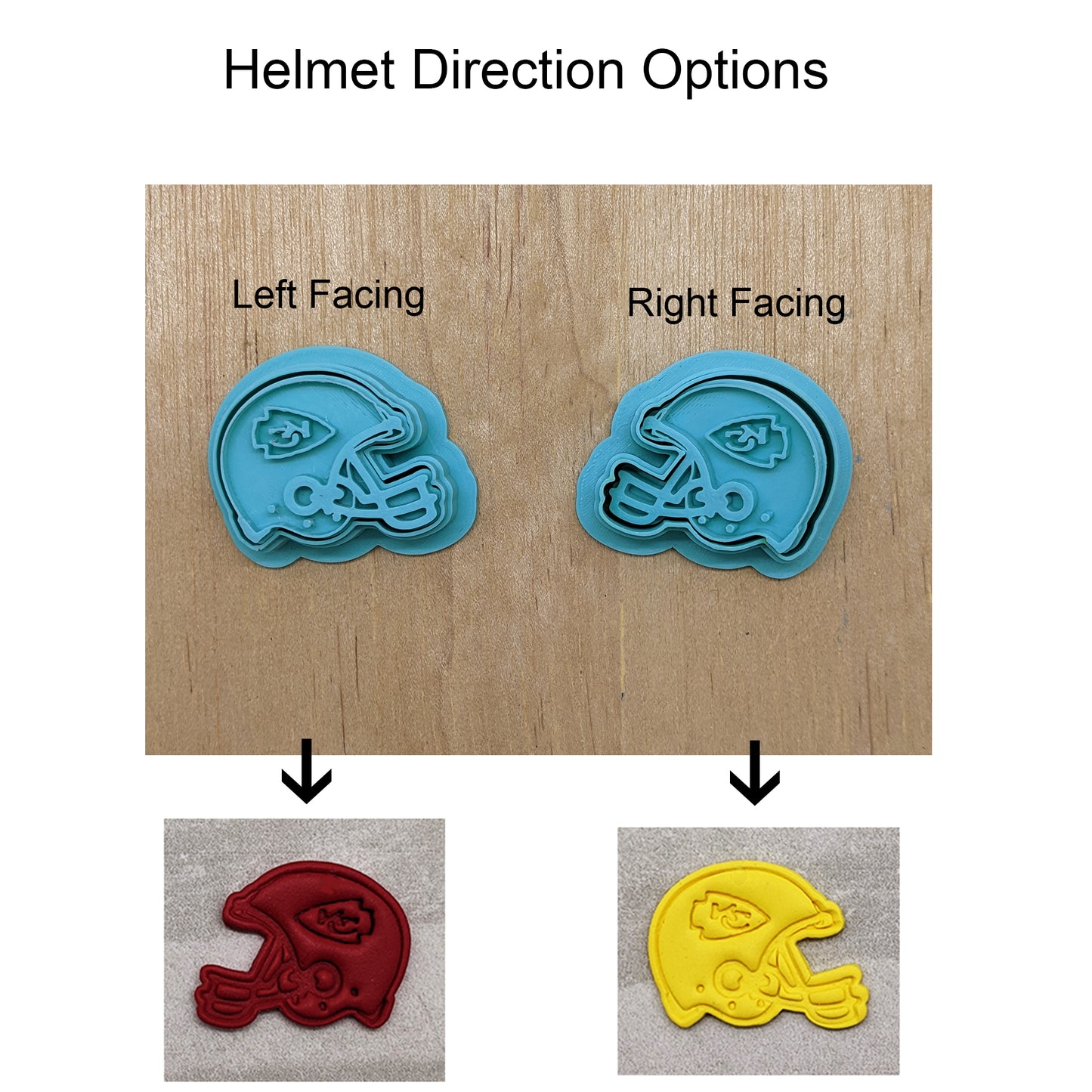Kansas City Chiefs Football Helmet Cookie Cutter & Stamp Set
