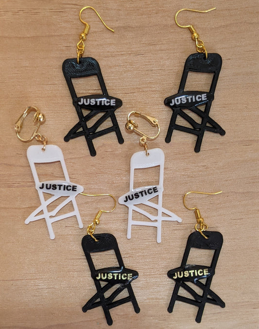 Alabama Riverfront Brawl Folding Chair Justice Statement Earrings