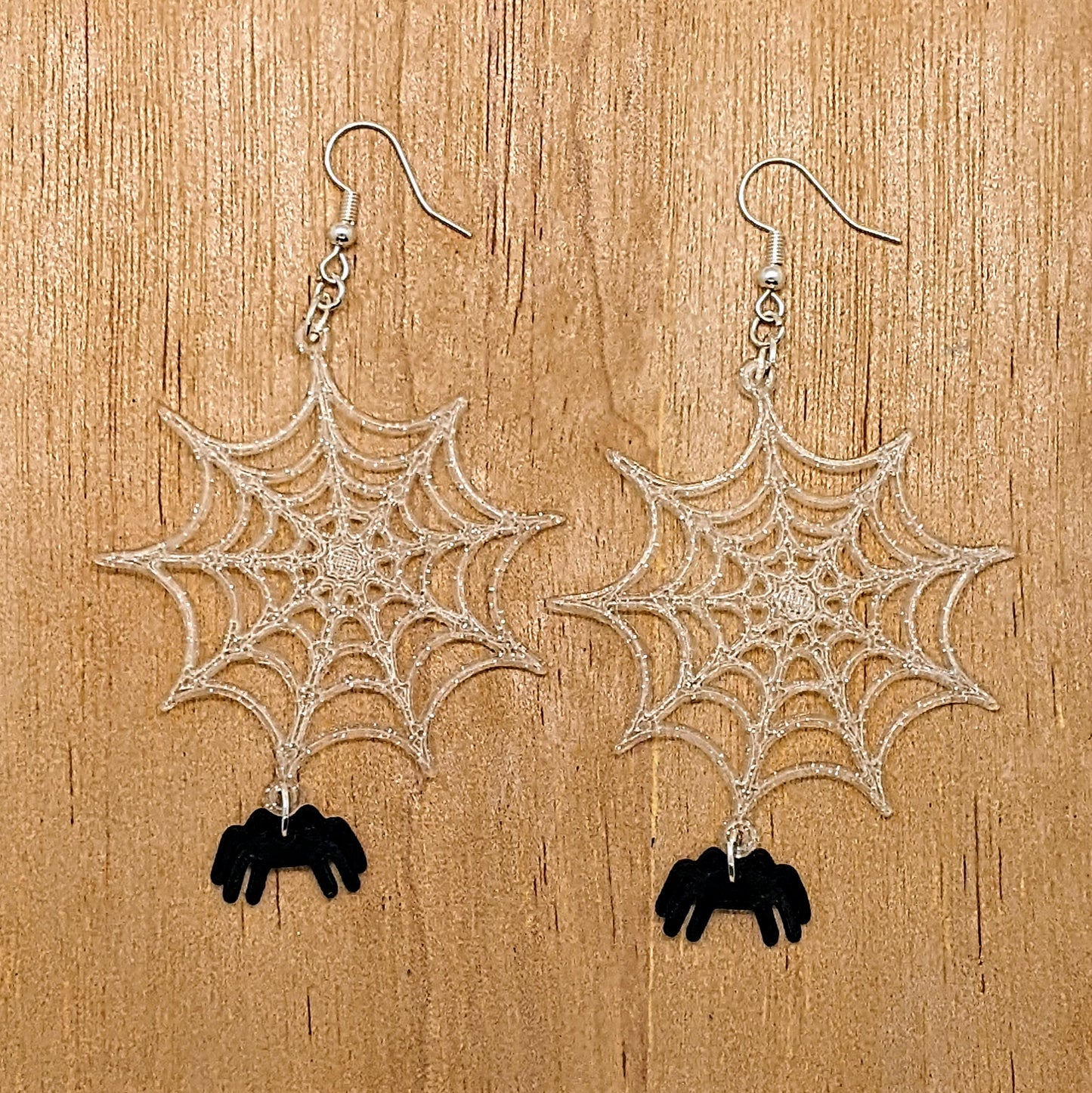 Spiderweb Sparkle Dangle Earrings