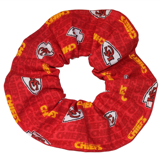 Red Kansas City Chiefs Ponytail Scrunchie/Wristlet | Style B