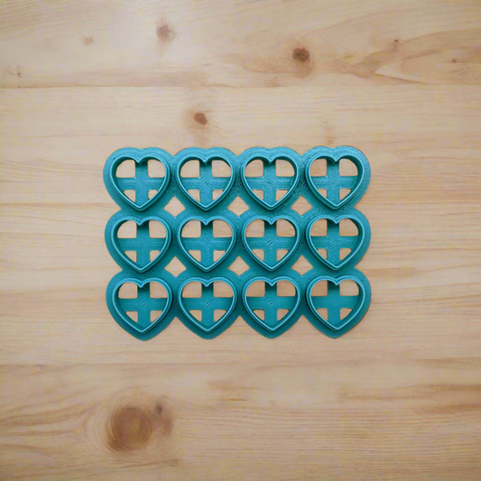 12 Hearts Multi-Cutter | Style B: Perfect for Cookies, Clay, and Fondant