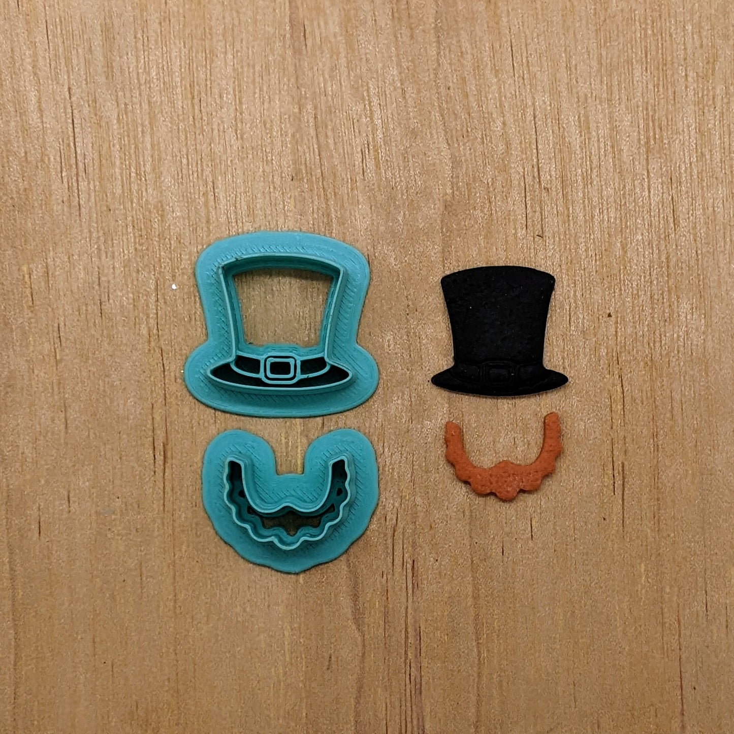 Leprechaun Top Hat and Beard 2 Piece Cutter Set