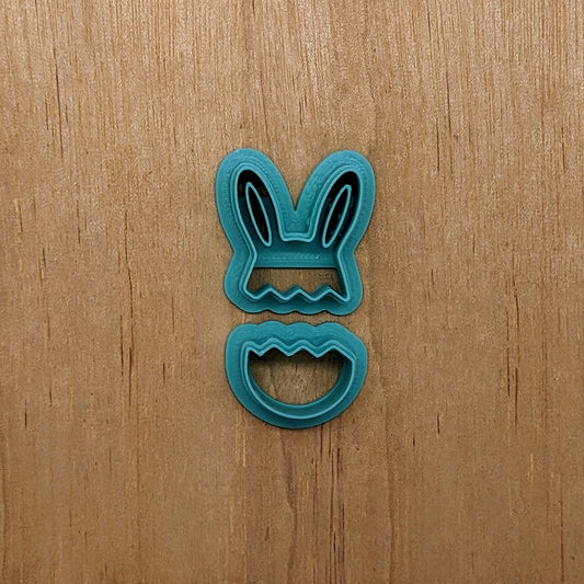 Bunny Ears Cracked Egg 2 Piece Cutter Set