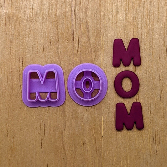 Mom Letters M and O, 2 Piece Cutter Set: Versatile Tool for Cookies, Ceramics, Pottery, and More
