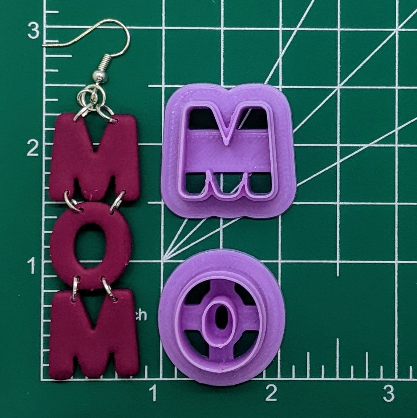 Mom Letters M and O, 2 Piece Cutter Set: Versatile Tool for Cookies, Ceramics, Pottery, and More