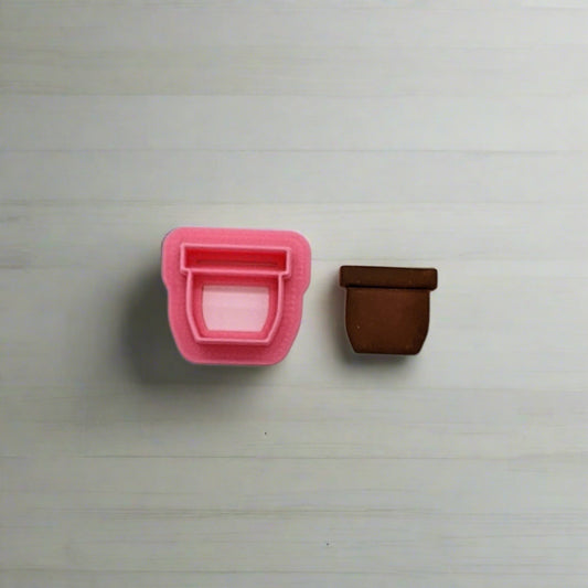 Flower Pot Cookie Cutter - Ideal for Cookies, Ceramics, Pottery, Polymer Clay, Fondant & More