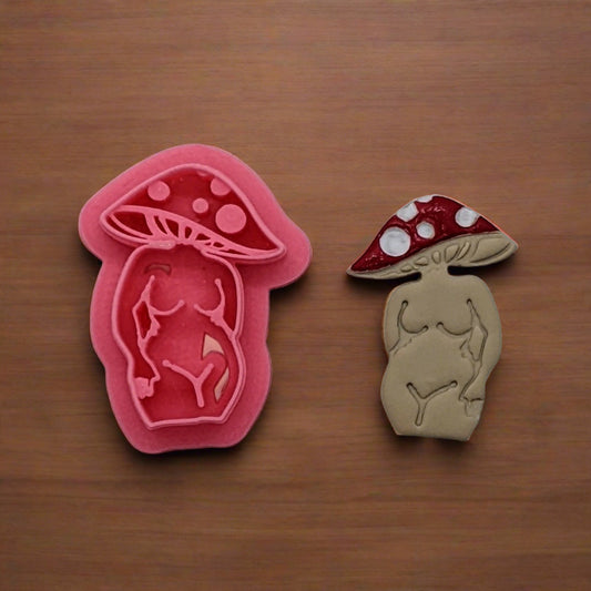 Mushroom Woman Cookie Cutter for Cookies, Clay, Fondant, Ceramics and other Mediums
