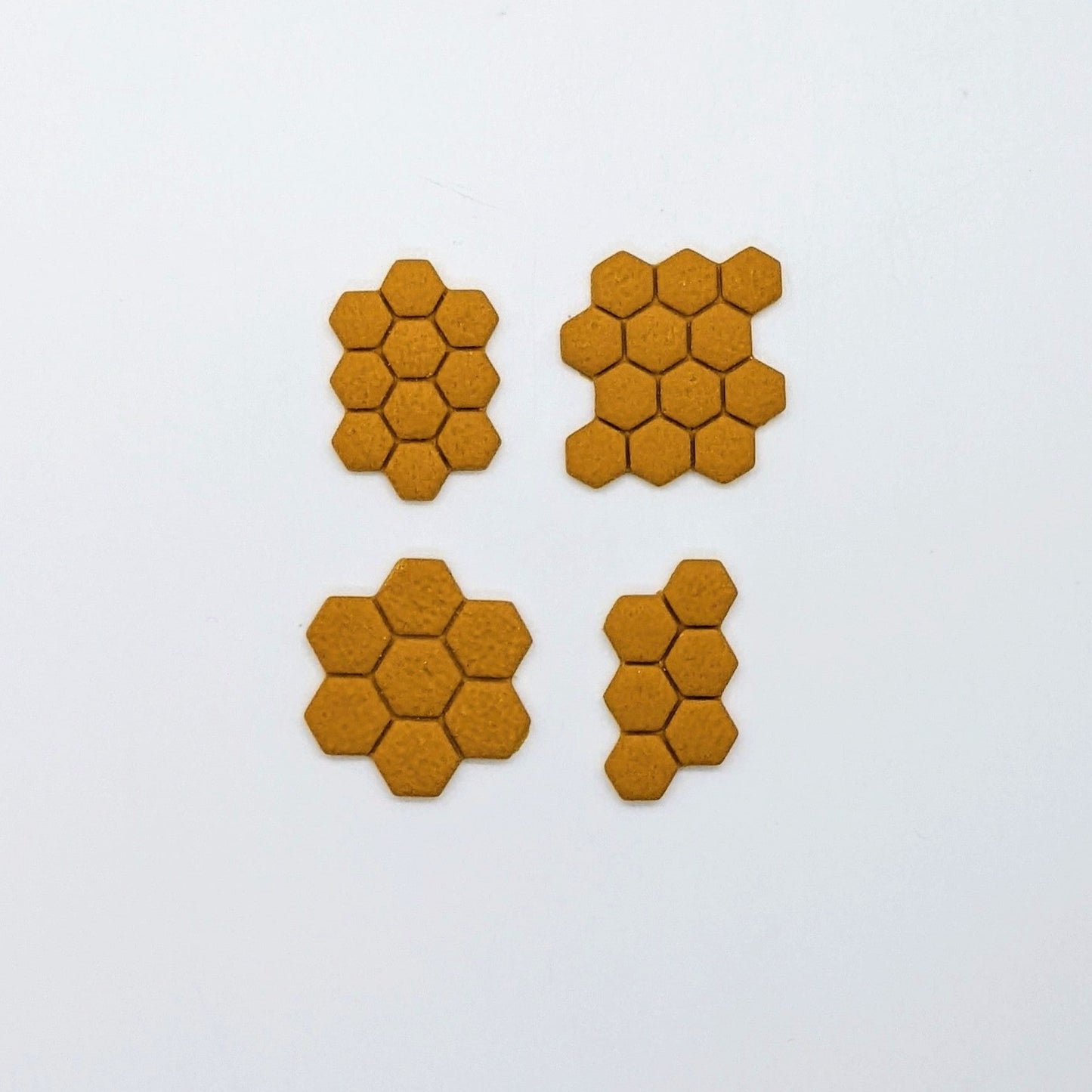 Honey Combs 4 Piece Cookie Cutter Set for Cookies, Ceramics, Pottery, Polymer Clay, Fondant - Multi-Medium Craft & Baking Tools