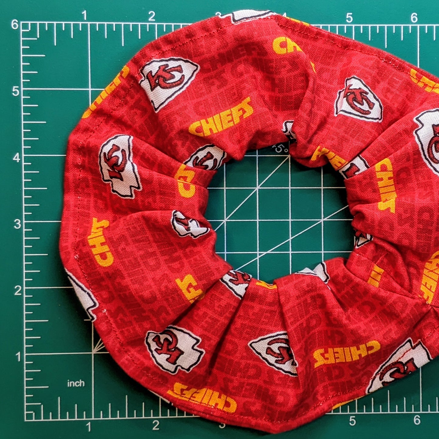 Kansas City Chiefs Earrings & Ponytail Scrunchie Accessory Set | Style D