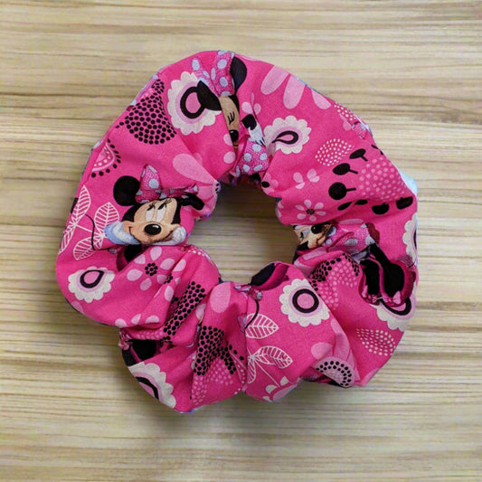 Pink Minnie Mouse Ponytail Scrunchie/Wristlet