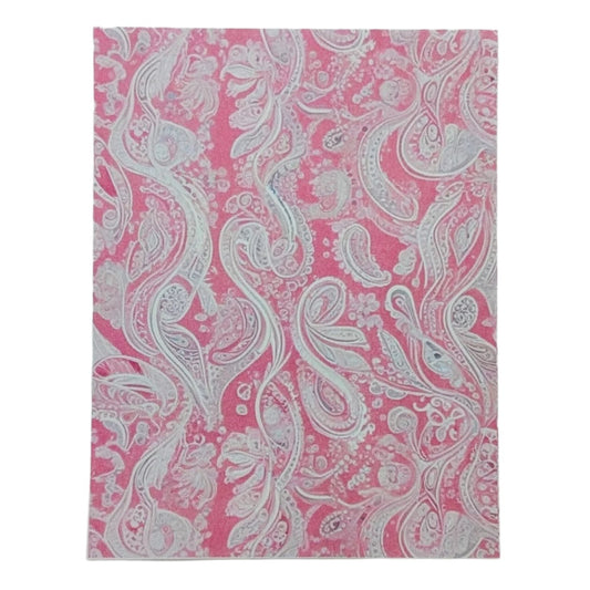 Pink Paisley Water-Soluble Transfer Sheet