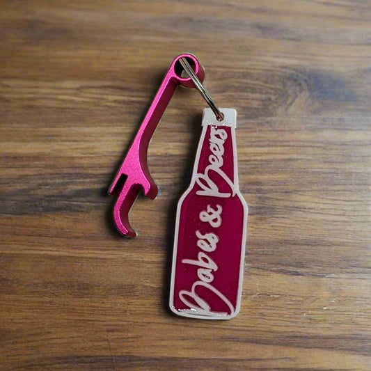 Babes & Beers, Bottle Opener Keychain