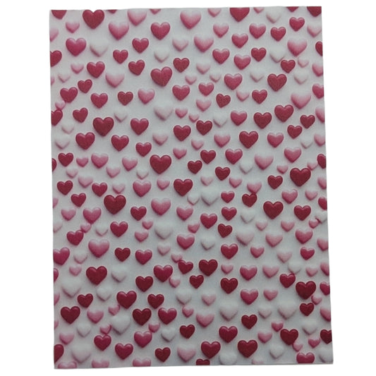 Hearts Aflutter Water-Soluble Transfer Sheet