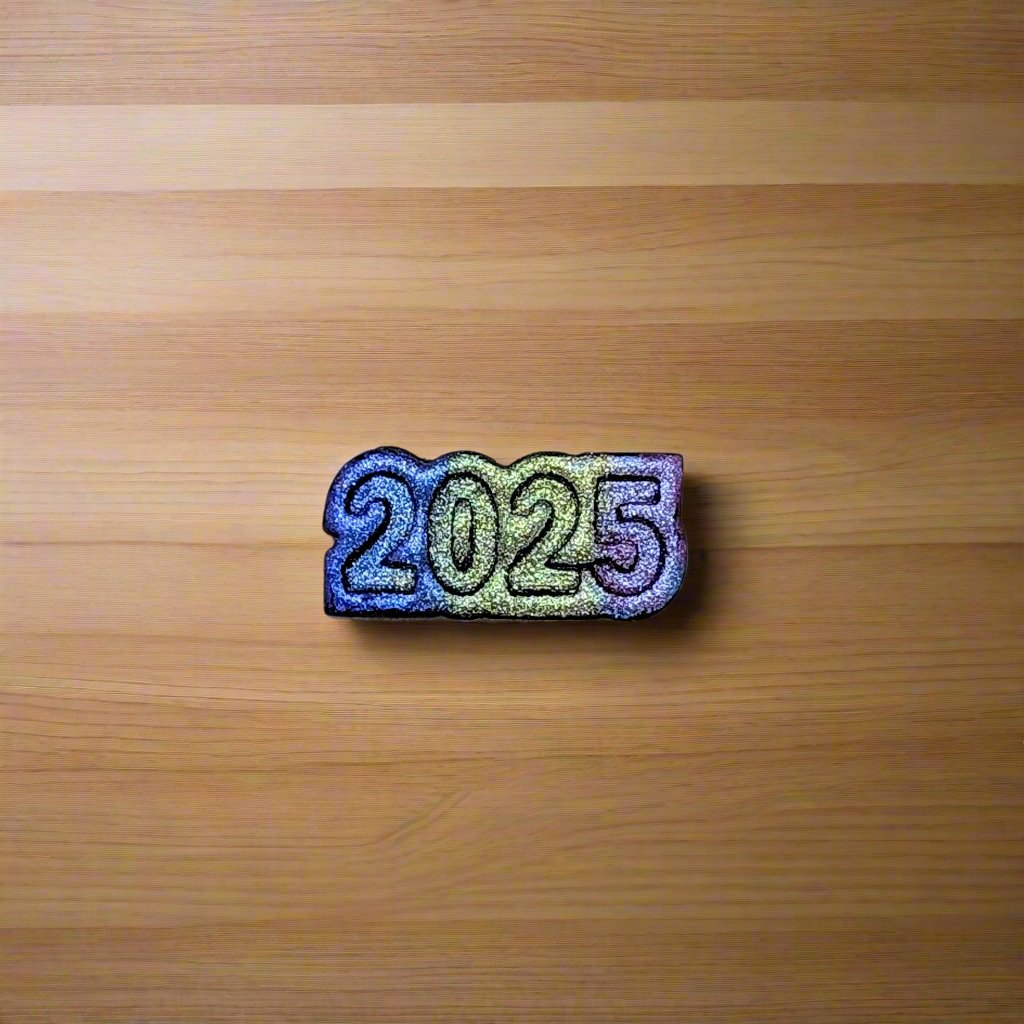 2025 Numbers with Offset Border | New Year's Cookie Cutter - Ideal for Cookies, Ceramics, Pottery, Polymer Clay, Fondant & More