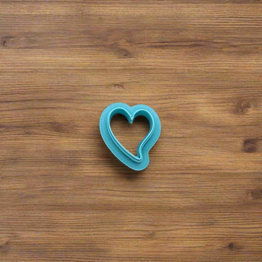 Lopsided Heart Cookie & Clay Cutter | Style A: Ideal for Cookies, Ceramics, Pottery, Polymer Clay, and Fondant