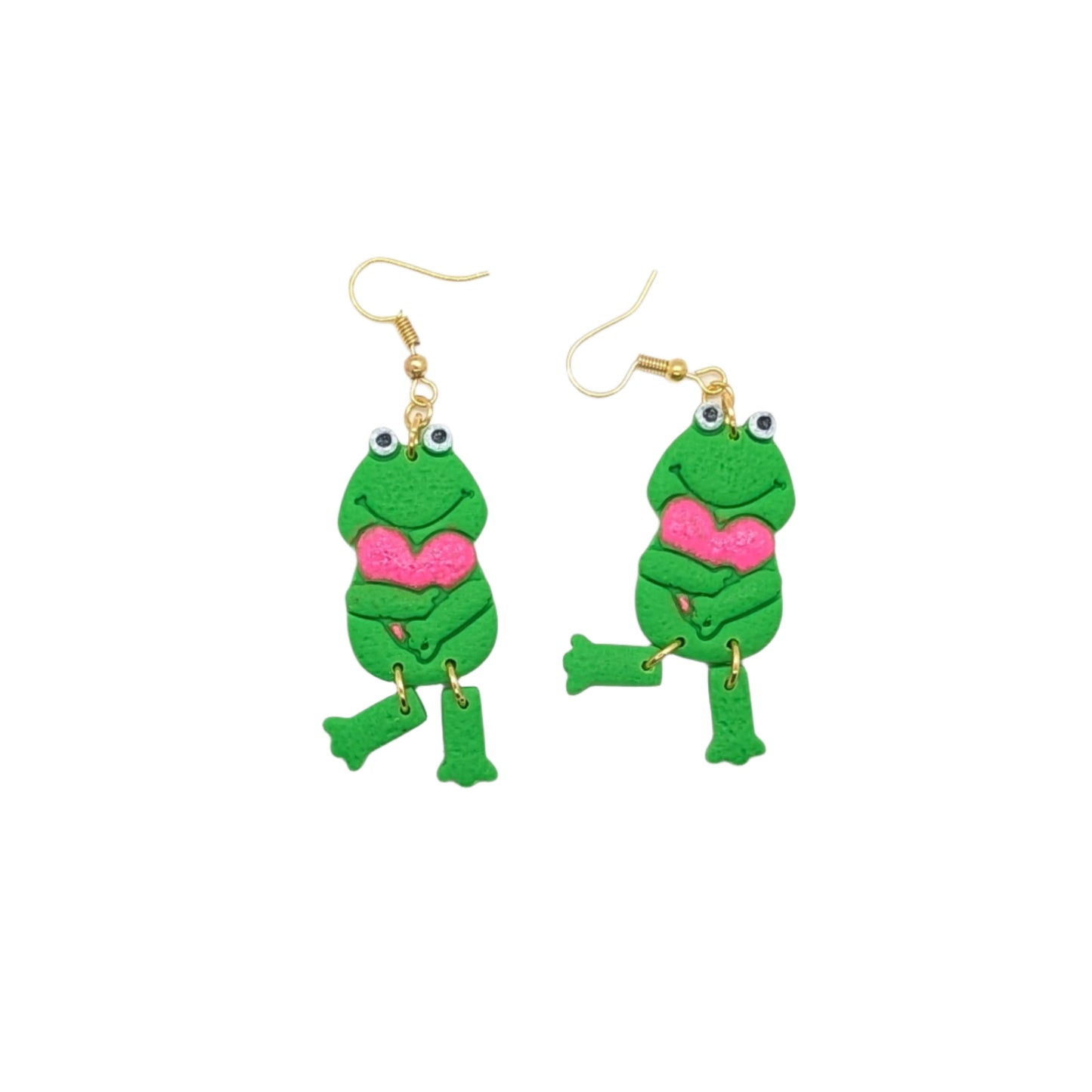 Frog & Heart Dangling Legs, 3-Piece Cutter Set: Ceramics, Pottery, Polymer Clay, and Fondant