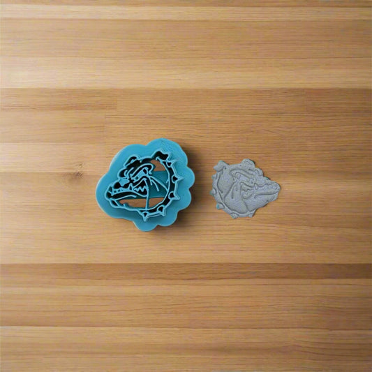 Bulldog Head Logo Cookie Cutter: Ideal for Cookies, Ceramics, Pottery, Polymer Clay, Fondant - Multi-Medium Craft & Baking Tool