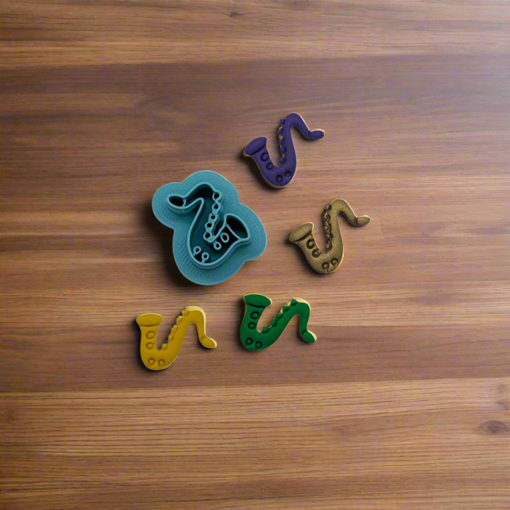 Saxophone Cookie Cutter for Cookies, Ceramics, Pottery, Polymer Clay, Fondant - Multi-Medium Craft & Baking Tool