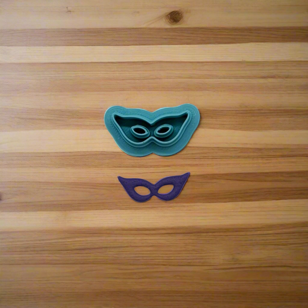 Mardi Gras Mask Cookie Cutter - Style C: for Cookies, Ceramics, Pottery, Polymer Clay, Fondant - Multi-Medium Craft & Baking Tool