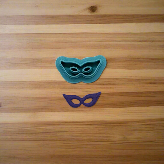 Mardi Gras Mask Cookie Cutter - Style C: for Cookies, Ceramics, Pottery, Polymer Clay, Fondant - Multi-Medium Craft & Baking Tool