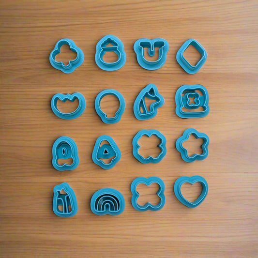 Lucky Leprechaun Charms 16 Piece Cookie Cutter Set - Ideal for Ceramics, Pottery, Cookies, Polymer Clay, Fondant, and More