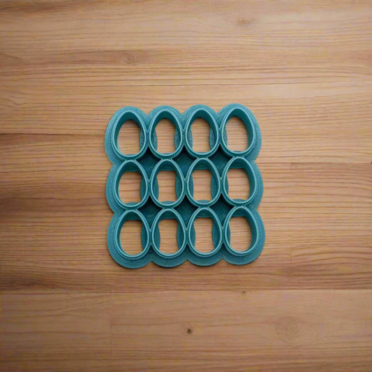 12 Eggs Multi-Cutter for Cookies, Ceramics, Pottery, Polymer Clay, Fondant - Multi-Medium Craft & Baking Tool