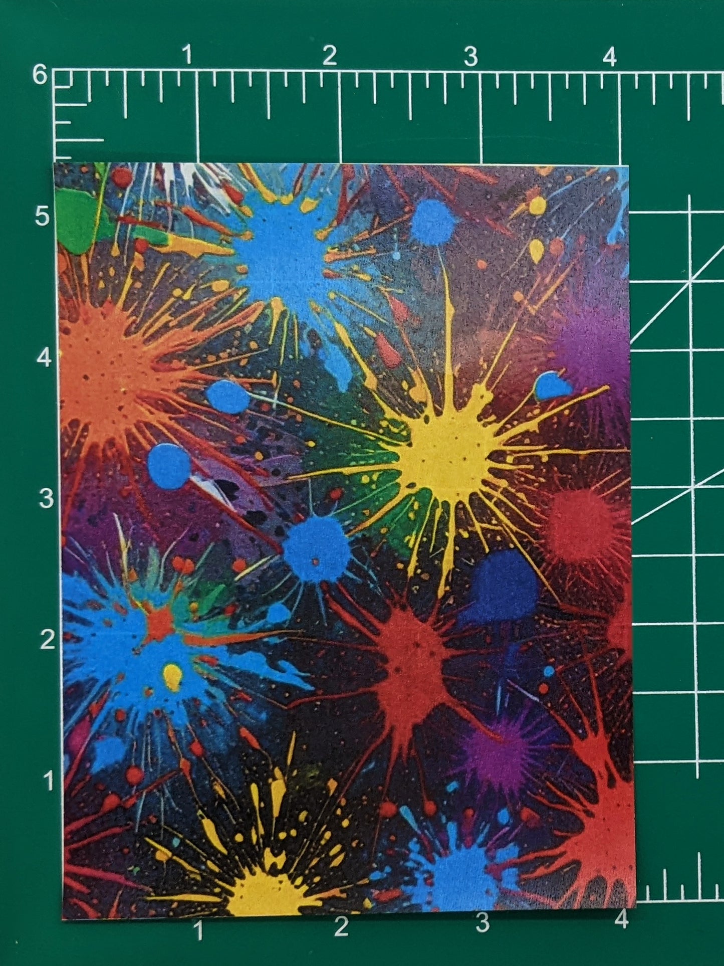 Paint Splattered Canvas Water-Soluble Transfer Sheet