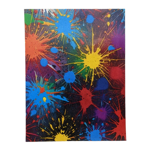 Paint Splattered Canvas Water-Soluble Transfer Sheet