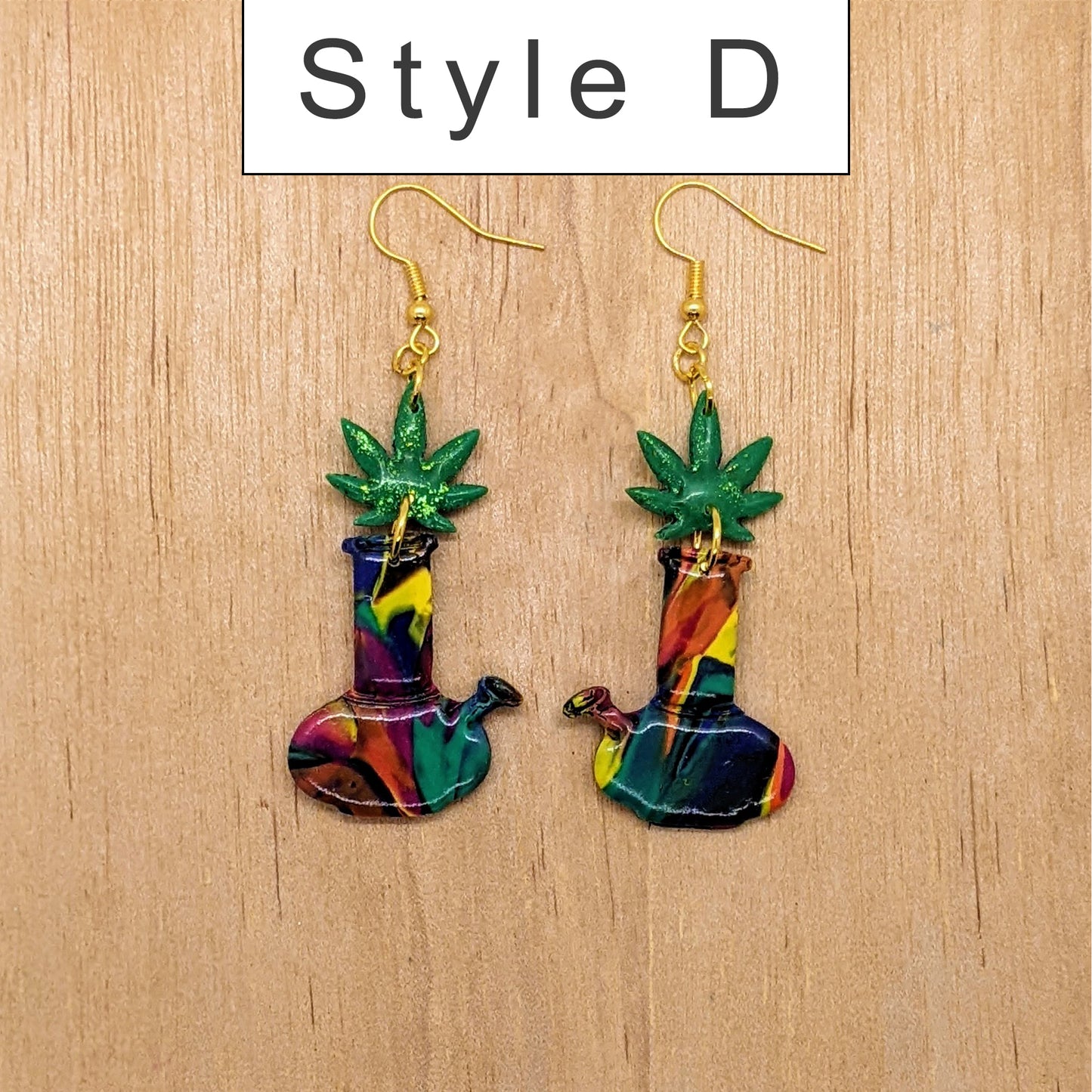 Swirling Brights Colorful Statement Earrings, 7 Style Options