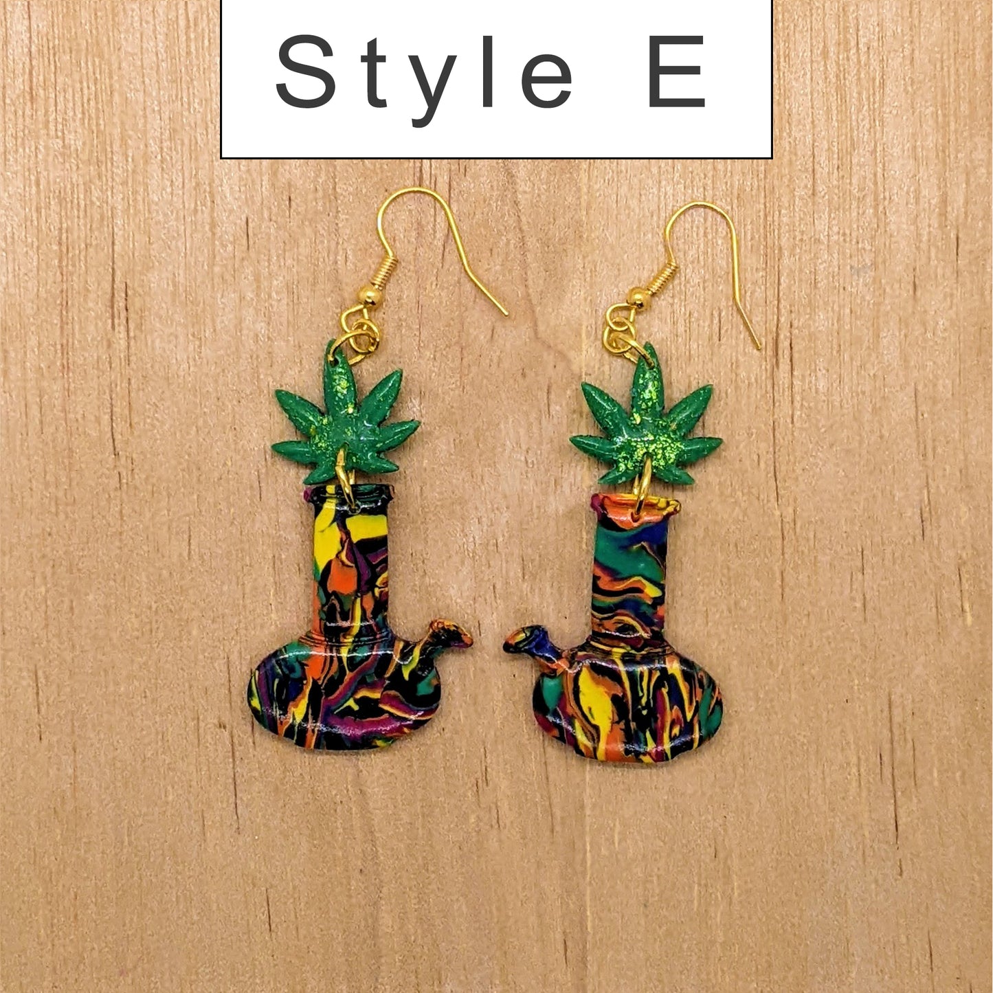 Swirling Brights Colorful Statement Earrings, 7 Style Options