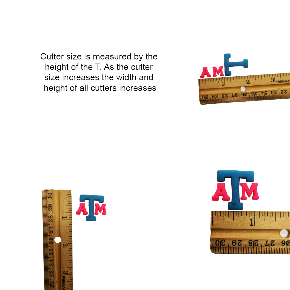 Texas A&M Aggies ATM Letters Cookie Cutters/Clay Cutters