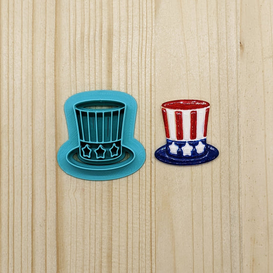 Uncle Sam Top Hat Cutter for Cookies, Ceramics, Pottery, Polymer Clay, Fondant - Multi-Medium Craft & Baking Tool