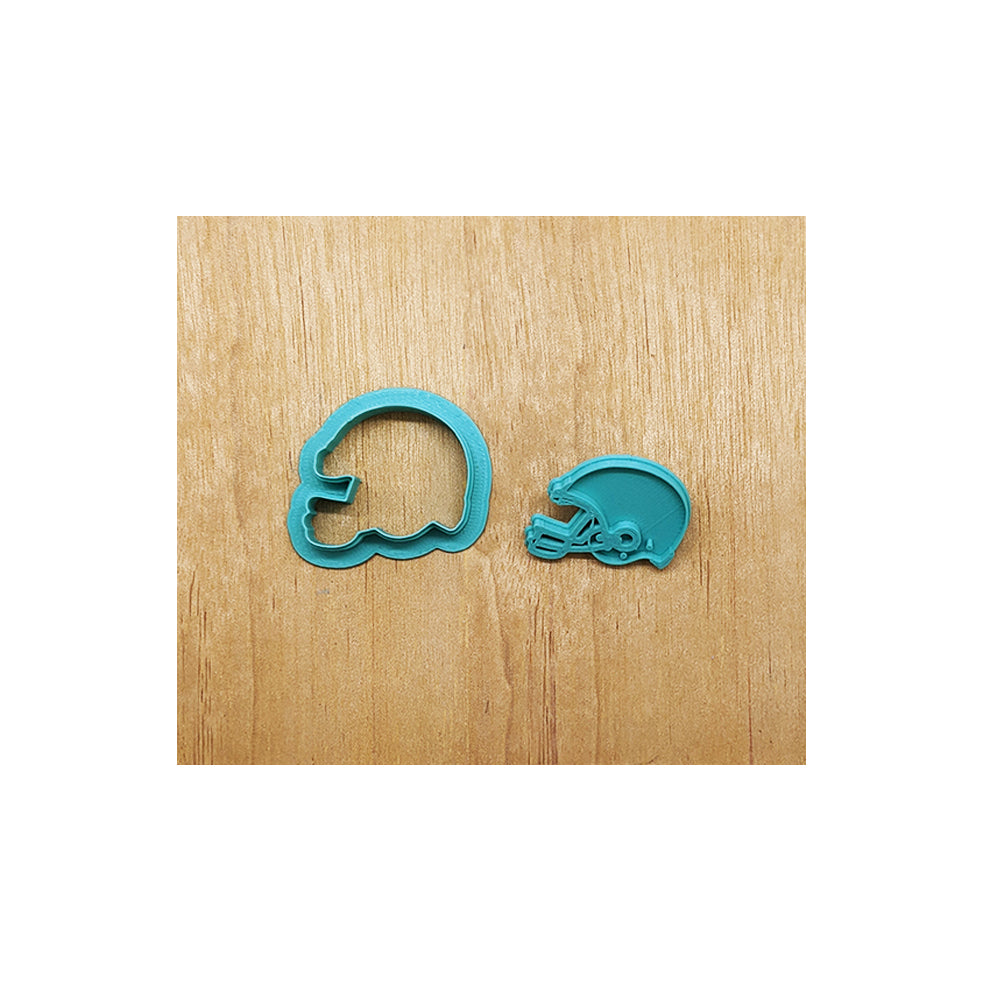 Football Helmet Cookie Cutter & Stamp Set: Ideal for Cookies, Ceramics, Pottery, Polymer Clay, and Fondant