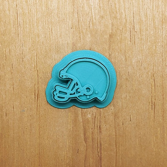 Football Helmet Cookie Cutter & Stamp Set: Ideal for Cookies, Ceramics, Pottery, Polymer Clay, and Fondant