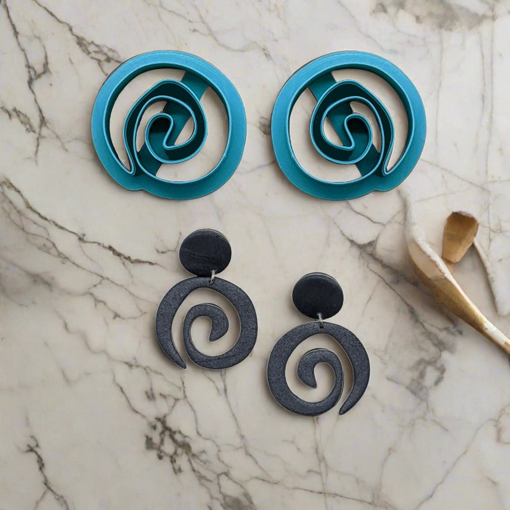 Organic Swirl Cutter for Ceramics, Pottery, Polymer Clay & Fondant - Multi-Medium Crafting Tool