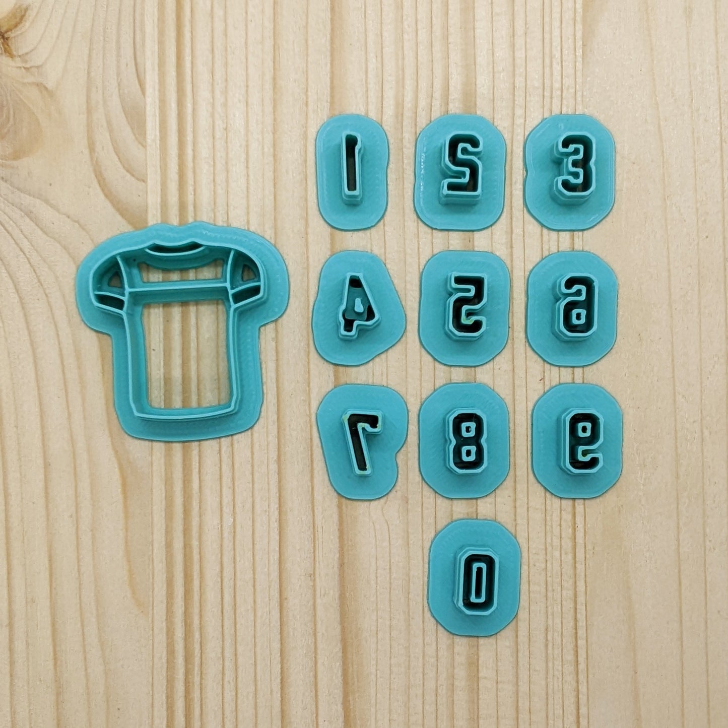 11-Piece Football Jersey and Numbers Cutter Set: Ideal for Cookies, Ceramics, Fondant & More