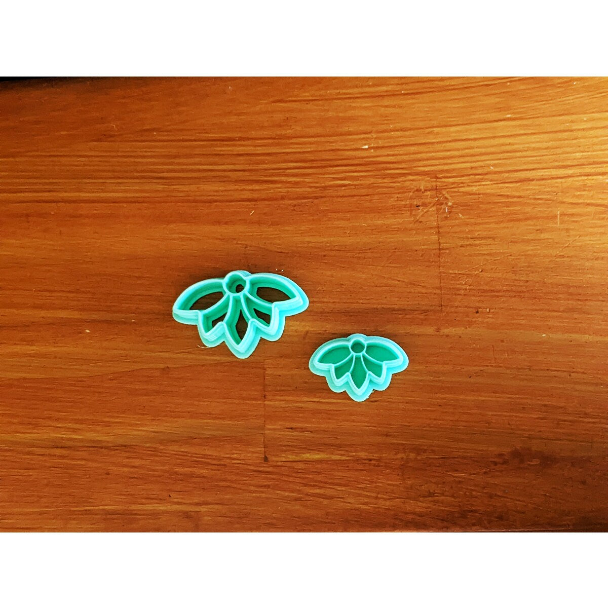 Half Flower 1 Cutter, Polymer Clay Earrings, Cookie, Fondant & Craft Cutter