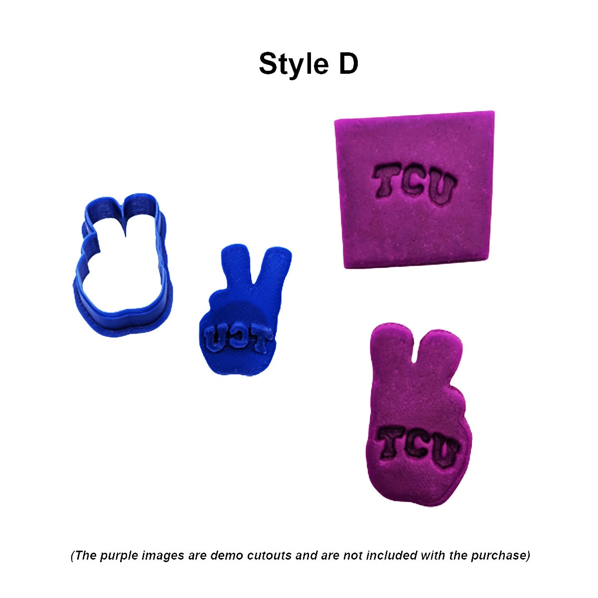 TCU Cookie Cutter & Stamp Set 4 Style Options